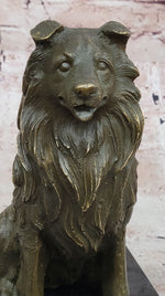 Bronze Collie Dog Statue – Loyal Companion Figurine