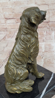Sitting Retriever Bronze Sculpture - Golden Retriever Labrador Dog Art