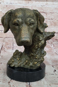 Load image into Gallery viewer, Bronze Labrador Retriever Dog Head Sculpture - Signed Original Art