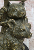 Load image into Gallery viewer, Adorable Bear Cub Welcome Statue – Bronze Finish Home Decor