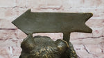 Adorable Bear Cub Welcome Statue – Bronze Finish Home Decor