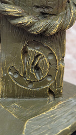 Bronze Horse Head Bust with Rope – Western Equestrian Sculpture