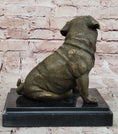 Load image into Gallery viewer, Sitting Pug Bronze Sculpture - Realistic Dog Breed Animal Art