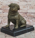 Load image into Gallery viewer, Sitting Pug Bronze Sculpture - Realistic Dog Breed Animal Art