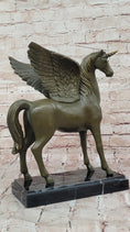 Load image into Gallery viewer, Bronze Pegasus Unicorn Statue – Mythical Winged Horse Sculpture