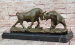 Bull and Bear Bronze Sculpture – Wall Street Market Duel Statue