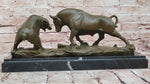 Bull and Bear Bronze Sculpture – Wall Street Market Duel Statue