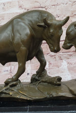 Bull and Bear Bronze Sculpture – Wall Street Market Duel Statue