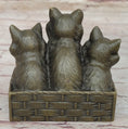 Load image into Gallery viewer, Three Cute Kittens Cats in a Flower Box - Bronze Sculpture Original Art by Milo
