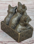 Load image into Gallery viewer, Three Cute Kittens Cats in a Flower Box - Bronze Sculpture Original Art by Milo