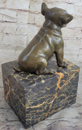 Load image into Gallery viewer, 15 LBS English Bulldog Dog Animal Bronze Sculpture Marble Base Statue Figurine