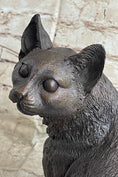 Load image into Gallery viewer, Signed Original Friendly Cat Feline Bronze Art Deco Marble Base Sculpture Figure