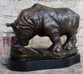 Load image into Gallery viewer, Signed Original Milo Rhinoceros African White Rhino Bronze Sculpture Figurine
