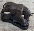 Load image into Gallery viewer, Signed Original Milo Rhinoceros African White Rhino Bronze Sculpture Figurine