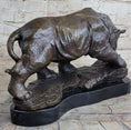 Load image into Gallery viewer, Signed Original Milo Rhinoceros African White Rhino Bronze Sculpture Figurine