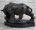 Load image into Gallery viewer, Signed Original Milo Rhinoceros African White Rhino Bronze Sculpture Figurine
