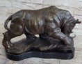 Load image into Gallery viewer, Signed Original Milo Rhinoceros African White Rhino Bronze Sculpture Figurine