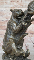 Load image into Gallery viewer, Bronze Statue Sculpture of Lion Hunting Gazelle Impala Handmade Art Decor Safari