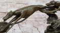 Load image into Gallery viewer, Bronze Greyhound Dog Racing Sculpture – Leaping Trio Original Art