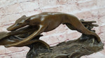 Bronze Greyhound Dog Racing Sculpture – Leaping Trio Original Art