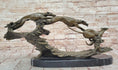 Load image into Gallery viewer, Bronze Greyhound Dog Racing Sculpture – Leaping Trio Original Art