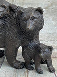 Load image into Gallery viewer, Signed Original Happy Grizzly Bear Family Bronze Sculpture Art Deco Figure Decor