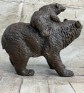Load image into Gallery viewer, Young Cubs on back Mother Bear 100% Solid Bronze Statue Sculpture Figurine