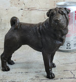 Hot Cast Bronze Shar Pei Dog Sculpture Statue Figurine Original Art
