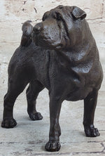 Hot Cast Bronze Shar Pei Dog Sculpture Statue Figurine Original Art
