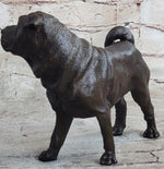 Hot Cast Bronze Shar Pei Dog Sculpture Statue Figurine Original Art