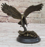 Antoine Barye Flying American Bald Eagle Art Deco Bronze Sculpture Statue Figurine