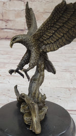 Antoine Barye Flying American Bald Eagle Art Deco Bronze Sculpture Statue Figurine
