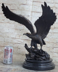 Load image into Gallery viewer, Life Size Hawk American Bald Eagle Bronze Statue Art Deco Figure Wild Figurine