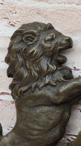 Load image into Gallery viewer, Bronze Lion and Unicorn Heraldic Crest Coat of Arms Hanging Wall Sculpture