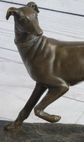 Load image into Gallery viewer, Pj Mene Two Greyhounds Dogs Playing'Argente And Dore Bronze Statue Sculpture