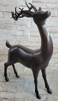 Load image into Gallery viewer, Signed Miguel Lopez Stag Buck Deer Bronze Sculpture Hot Cast Figure Figurine