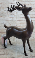 Load image into Gallery viewer, Signed Miguel Lopez Stag Buck Deer Bronze Sculpture Hot Cast Figure Figurine