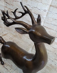 Load image into Gallery viewer, Signed Miguel Lopez Stag Buck Deer Bronze Sculpture Hot Cast Figure Figurine