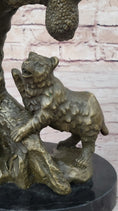 Load image into Gallery viewer, Bear Family Looking for Honey Bronze Statue Sculpture Art Decor Marble Base