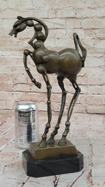 Surreal Abstract Horse Sculpture – Modern Equestrian Art on Marble Base after Salvador Dali