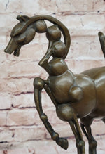 Surreal Abstract Horse Sculpture – Modern Equestrian Art on Marble Base after Salvador Dali