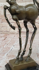 Surreal Abstract Horse Sculpture – Modern Equestrian Art on Marble Base after Salvador Dali