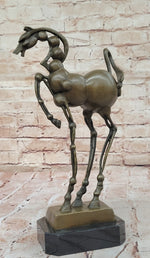 Surreal Abstract Horse Sculpture – Modern Equestrian Art on Marble Base after Salvador Dali