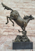 Load image into Gallery viewer, Original Milo Art Deco Wild Horse Bronze Sculpture Hot Cast Marble Base Figure