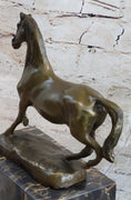 Load image into Gallery viewer, Hot Cast Bronze Galloping Horse Miniature Bronze Sculpture Statue Figure on Marble Base