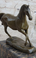 Load image into Gallery viewer, Hot Cast Bronze Galloping Horse Miniature Bronze Sculpture Statue Figure on Marble Base