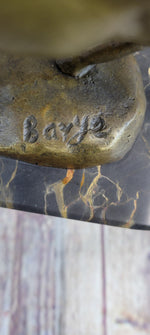 Hot Cast Bronze Galloping Horse Miniature Bronze Sculpture Statue Figure on Marble Base