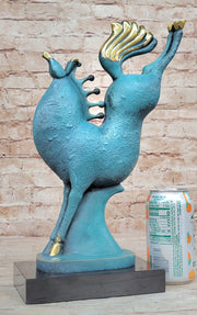 Special Patina Abstract Modern Artwork Rearing Horse Bronze Sculpture