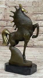 Signed Original Miguel Lopez Tang Horse Abstract Modern Bronze Sculpture Statue