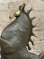 Signed Original Miguel Lopez Tang Horse Abstract Modern Bronze Sculpture Statue